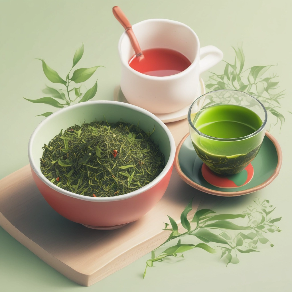 a wooden bowl with a variety of different types of teas
